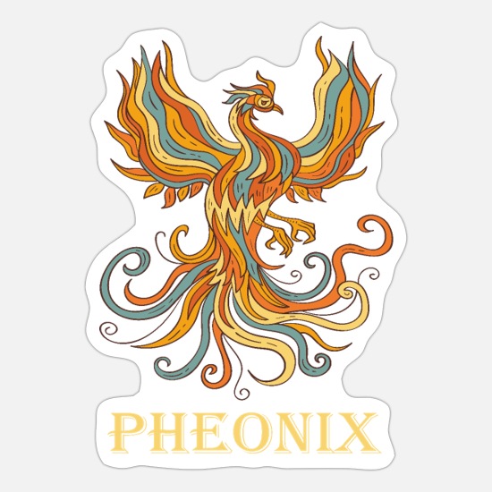 colorful Design Phoenix Bird' Sticker | Spreadshirt