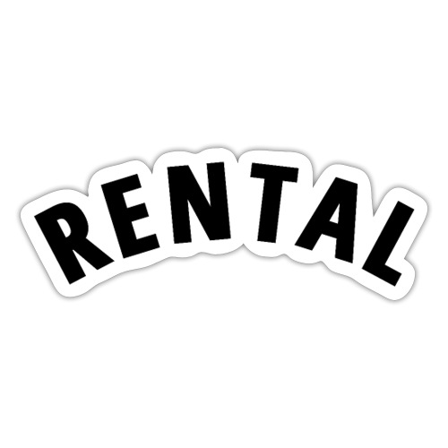 RENTAL (black letters version) - Sticker