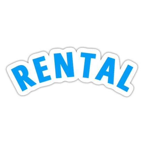 RENTAL (blue letters version) - Sticker
