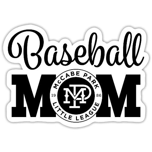 MPLL Baseball Mom Graphic Black - Sticker