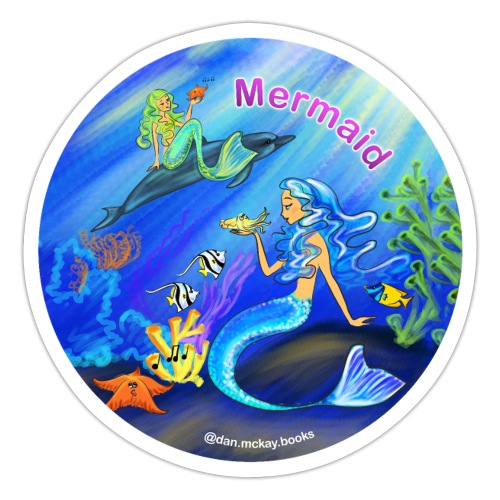 Mermaid print - Sticker
