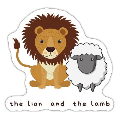 The Lion and the Lamb Shirt - Sticker