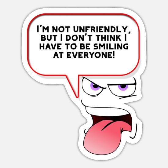 Funny Meme Face Cartoon Color' Sticker | Spreadshirt