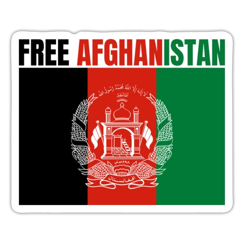 FREE AFGHANISTAN Flag of Afghanistan - Sticker