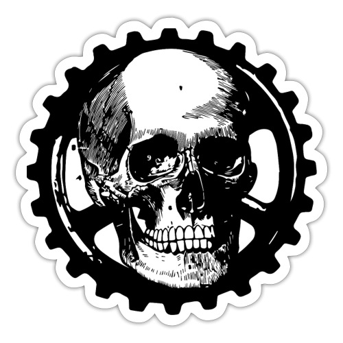 Gear Head Skull - Sticker