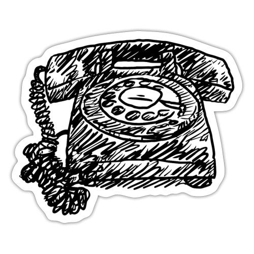 Vintage Telephone - Hot Line - Sticker