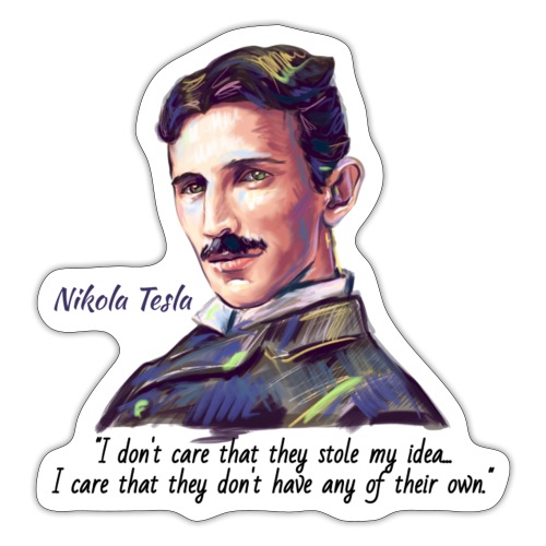 Nikola Tesla, The Genius - Sticker
