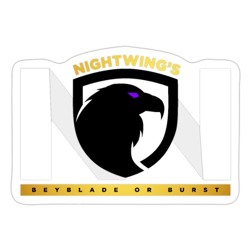 Nightwing WhitexBLK Logo - Sticker