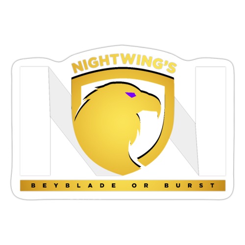 Nightwing GoldxWhite Logo - Sticker