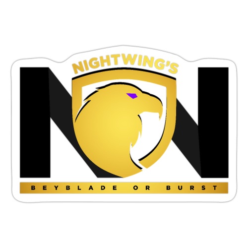 Nightwing GoldxBLK Logo - Sticker