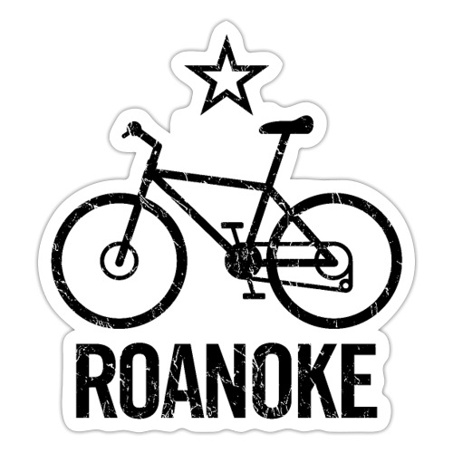 Roanoke VA MTB Mountain Trail Bike Cycling Logo - Sticker