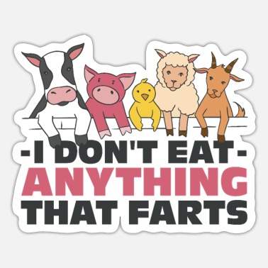 Funny vegan quote' Sticker | Spreadshirt