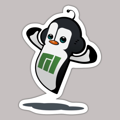 Manjaro Mascot strong left - Sticker