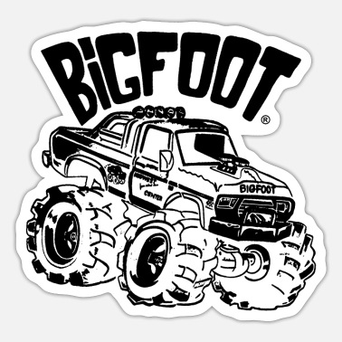 BIGFOOT Cartoon (black print)' Sticker | Spreadshirt