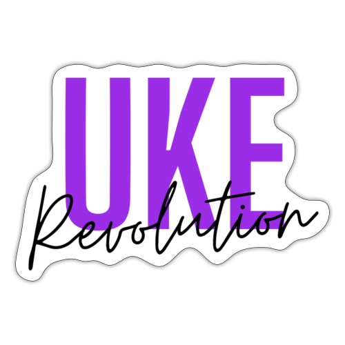 Front Only Purple Uke Revolution Logo - Sticker