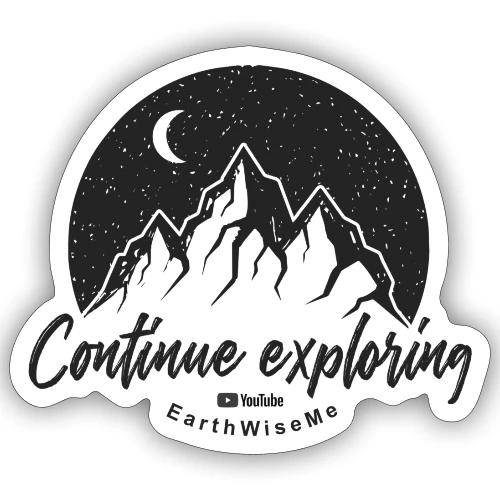Explorez continuer BW - Sticker