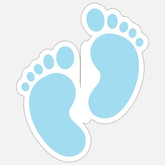 Blue Baby Feet Print