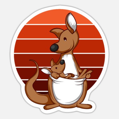 Cute Baby Kangaroo Keeper Gift' Sticker | Spreadshirt