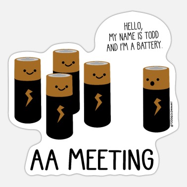 AA MEETING' Sticker | Spreadshirt