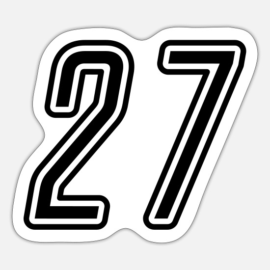 27 Number number\' Sticker | Spreadshirt