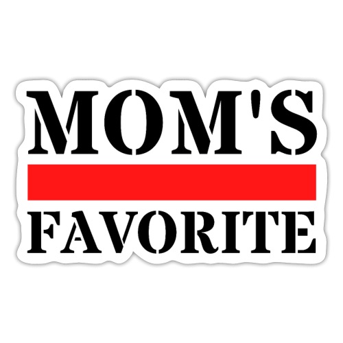 MOM's favorite (Black, Red & White version) - Sticker