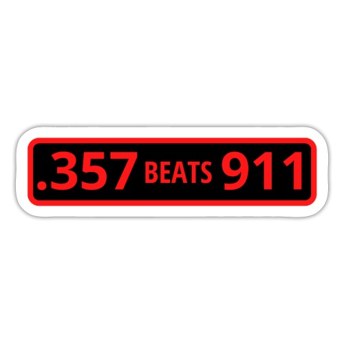 .357 Beats 911 (into a red rectangle) - Sticker