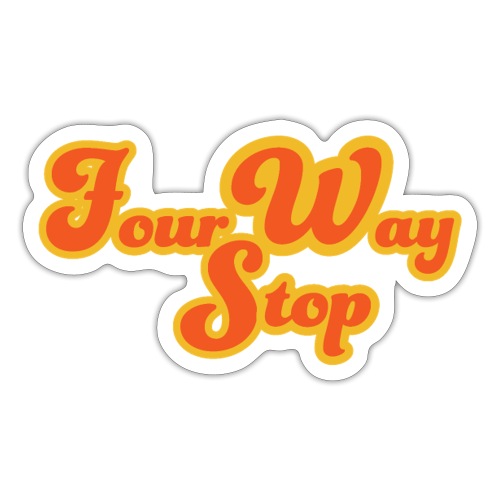 Four Way Stop Logo - Sticker