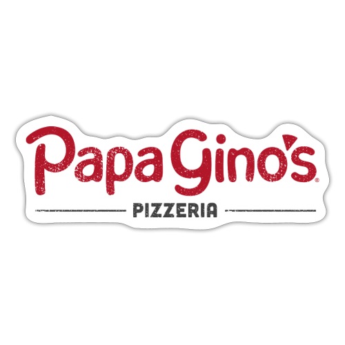 Distressed Papa Gino's Logo - Sticker