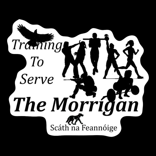 Training to Serve The Morrigan - black - Sticker