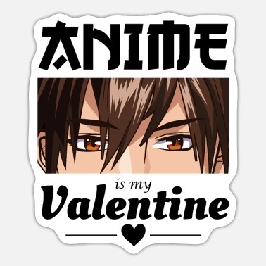 Anime Girl Valentines Day Stickers | Unique Designs | Spreadshirt