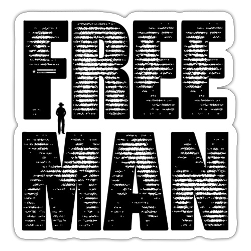 FREE MAN - Black Graphic - Sticker