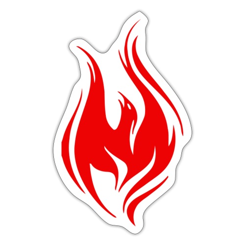 Front (Phoenix-Red) _ Back (Blank) - Sticker