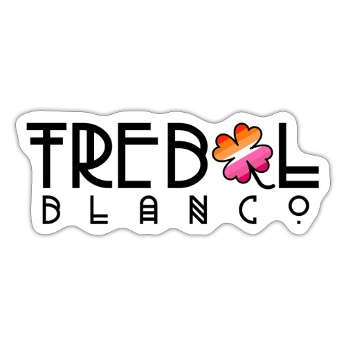 TB Stacked Logo with Lesbian PRIDE clover - Sticker
