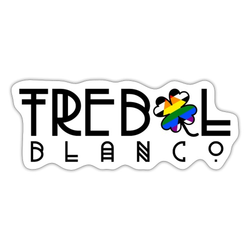 TB Stacked Logo with PRIDE Ally clover - Sticker