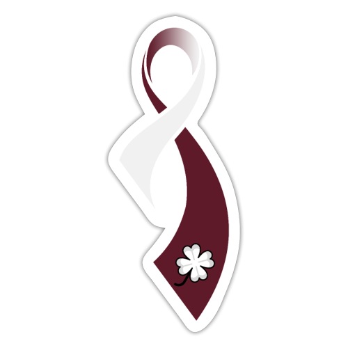 TB Head and Neck Cancer Awareness Ribbon - Sticker