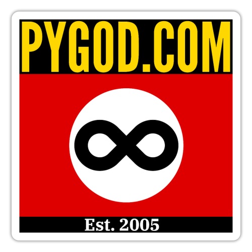 PYGOD COM Infinity Flag Est 2005 (sticker) - Sticker
