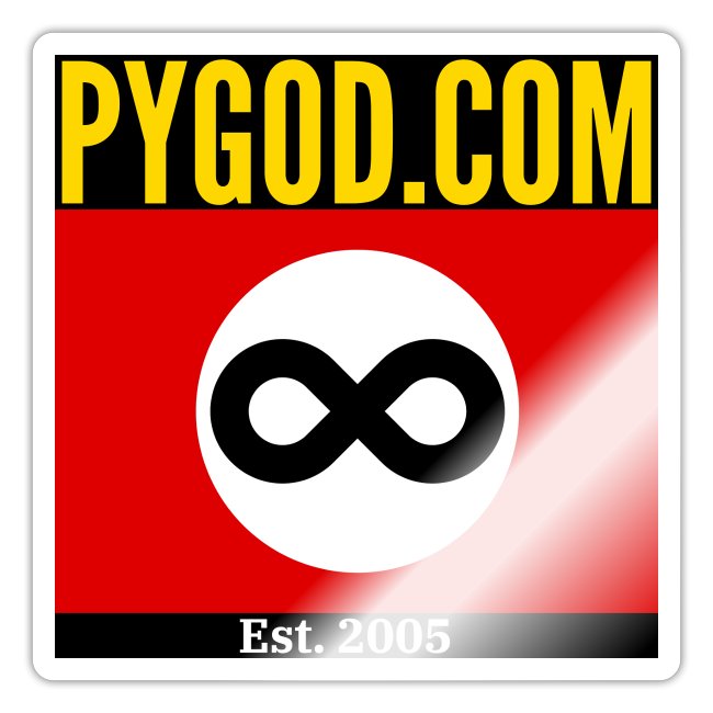 PYGOD COM Infinity Flag Est 2005 (sticker)
