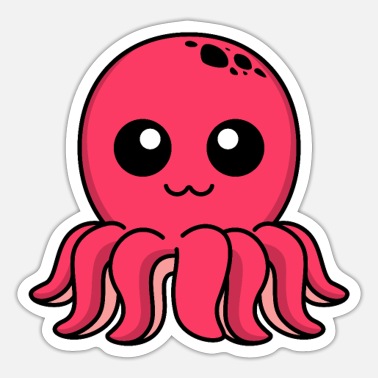 Octopus Cartoon Stickers | Unique Designs | Spreadshirt
