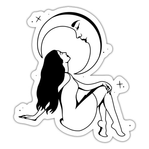 Mystical Girl & The Moon - Sticker