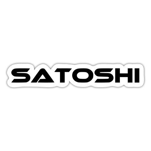 satoshi stroke only one word satoshi, bitcoiner - Sticker