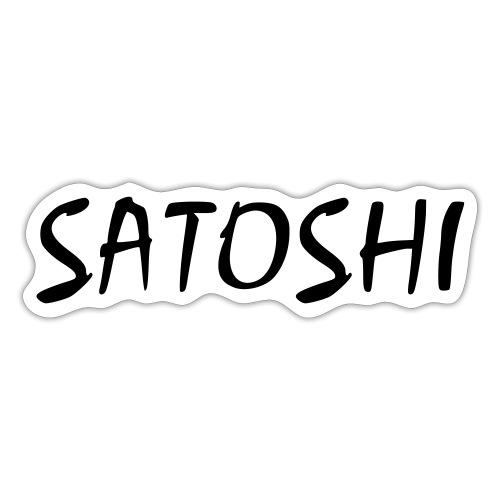 Satoshi only name stroke btc founder nakamoto - Sticker