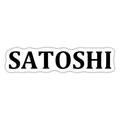 Satoshi only the name stroke - Sticker