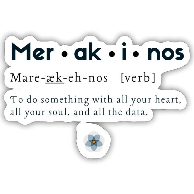Merakinos definition with logo