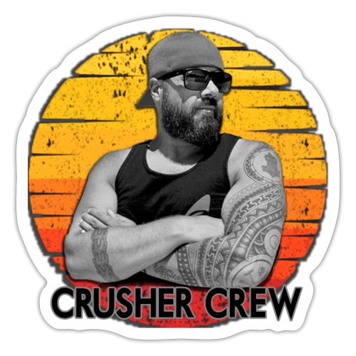 Crusher Crew Carl Crusher Sunset Circle - Sticker