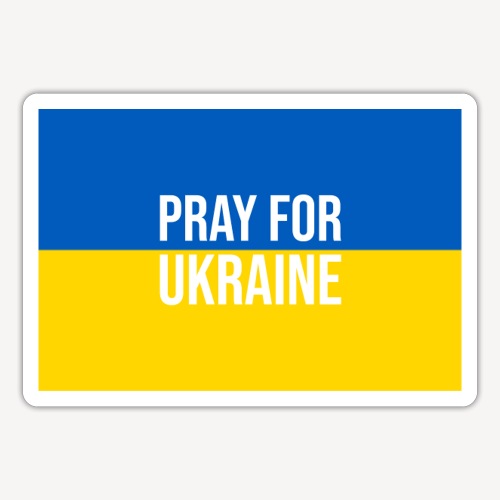 PRAY FOR UKRAINE BADGE - Sticker