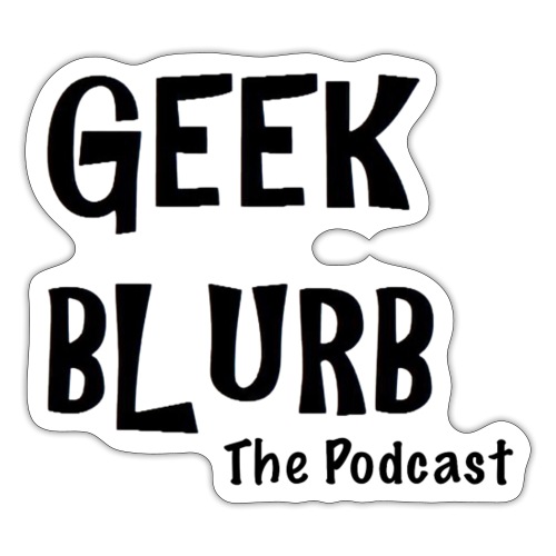 Geek Blurb (Transparent, Black Logo) - Sticker