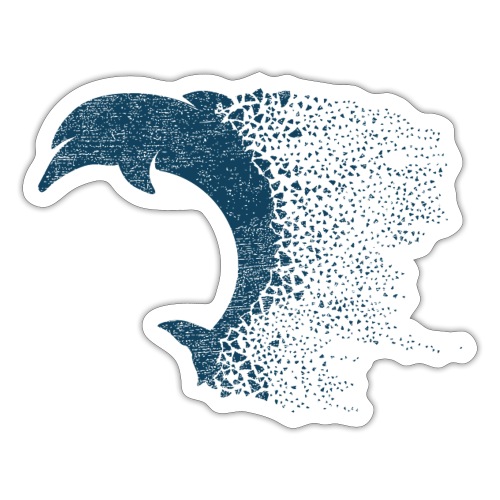 South Carolina Dolphin in Blue - Sticker