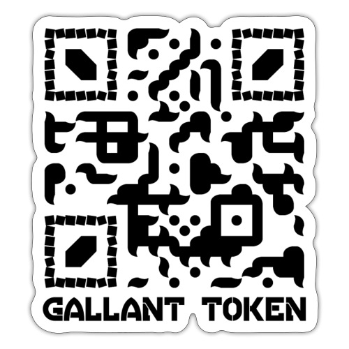 GallantToken QR Black - Sticker