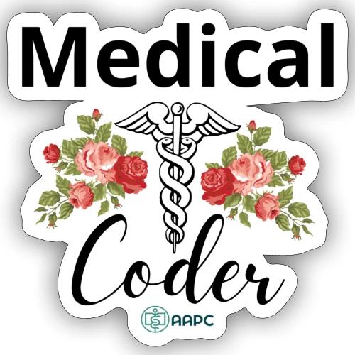 Medical Coder Rose Clothing AAPC - Sticker
