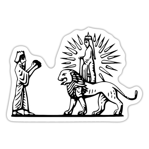 Lion and Sun in Ancient Iran - Sticker